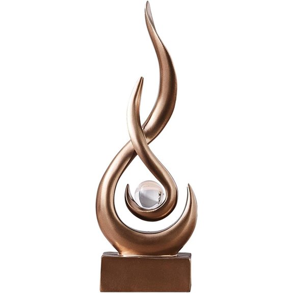 decorative brass abstract sculpture