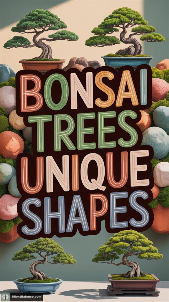 distinctive bonsai tree silhouettes