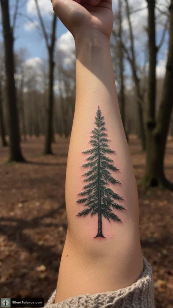 diverse pine tree tattoo styles