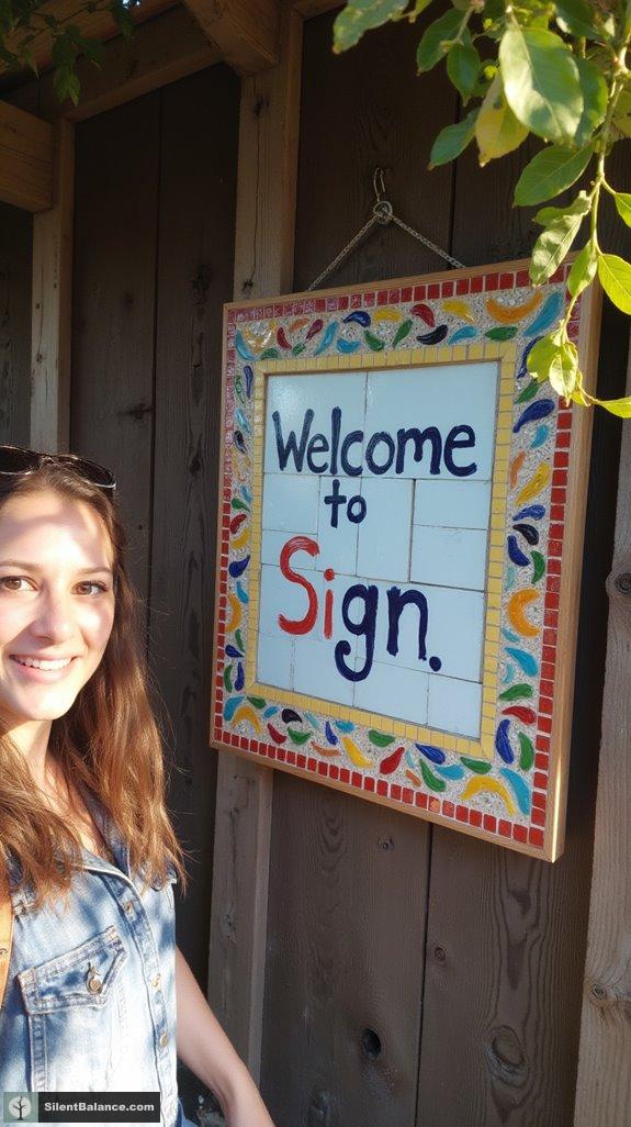 diy personalized mosaic signs