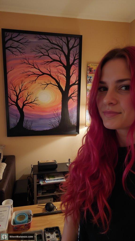 diy tree silhouette art