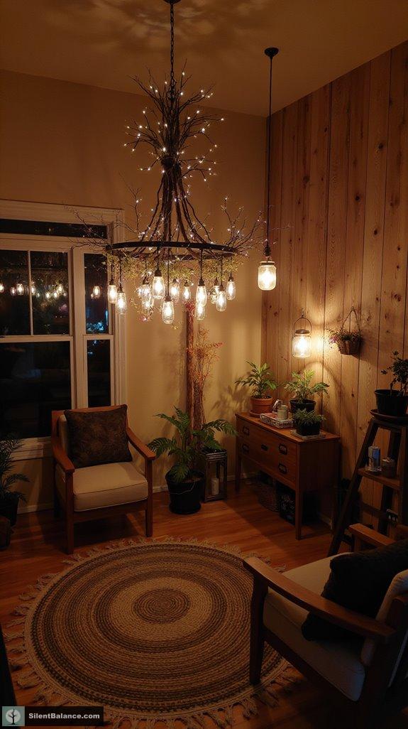 diy woodland lighting ideas