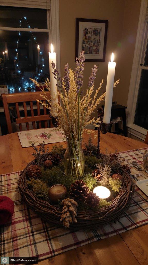 dried flowers enhance rustic charm