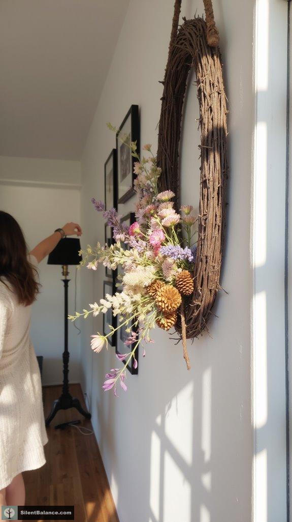 dried flowers enhance texture