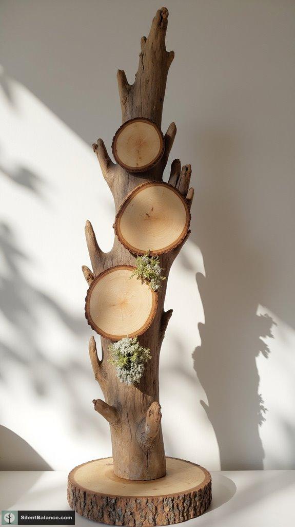 driftwood and wood slices