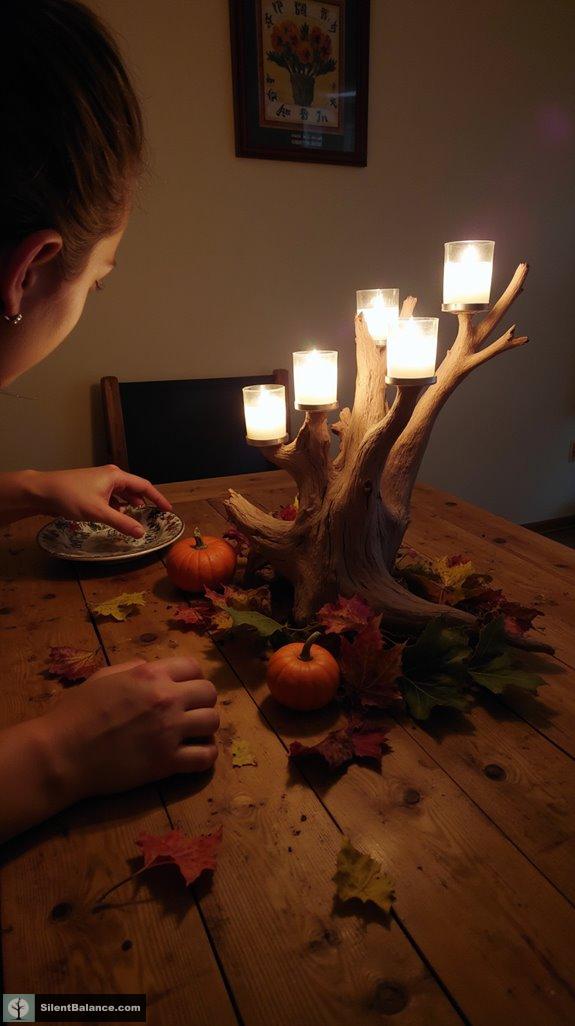 driftwood candle holders decor