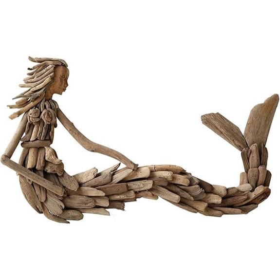 Creative Co-Op Driftwood Mermaid Wall Décor