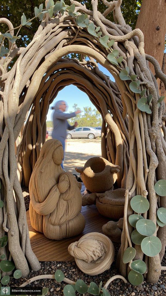 driftwood nativity display inspiration