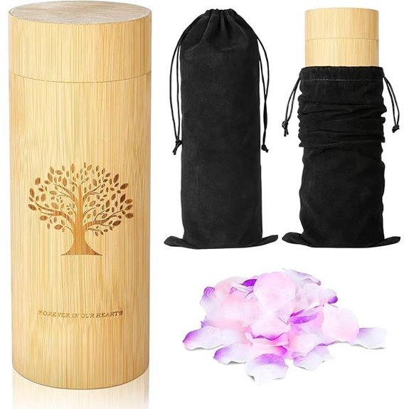 Biodegradable Bamboo Ash Scattering Tube with Tree Pattern