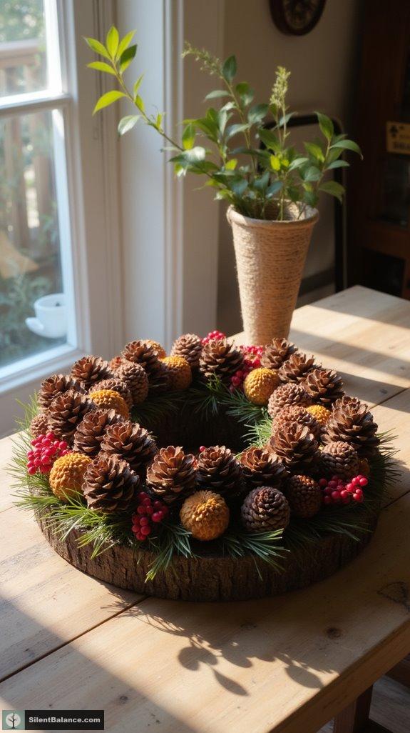 eco friendly pinecone decor