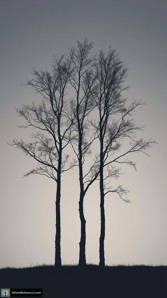 elegant aspen tree outline