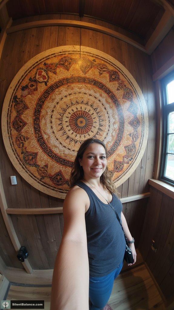 elegant circular wood mosaics