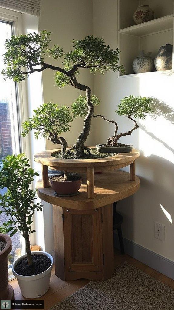 elegant functional bonsai stands