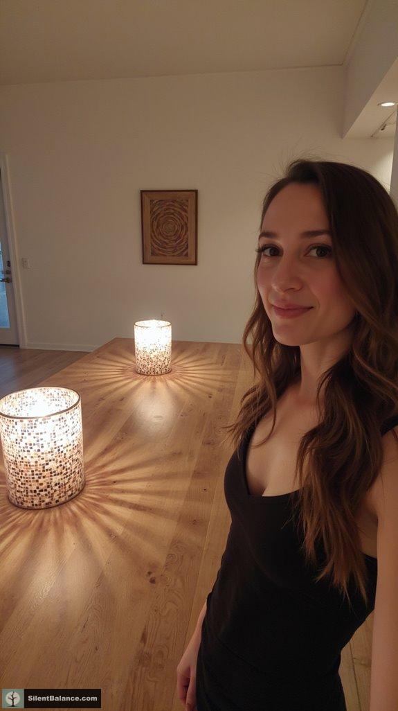 elegant minimalist wood mosaics