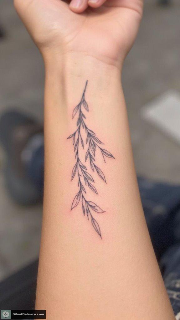 elegant willow branch serenity