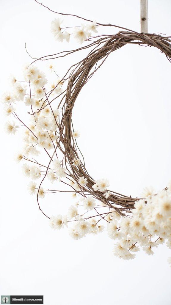 elegant wreath with flowers