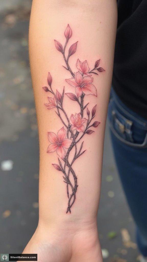 empowering floral tattoo symbolism