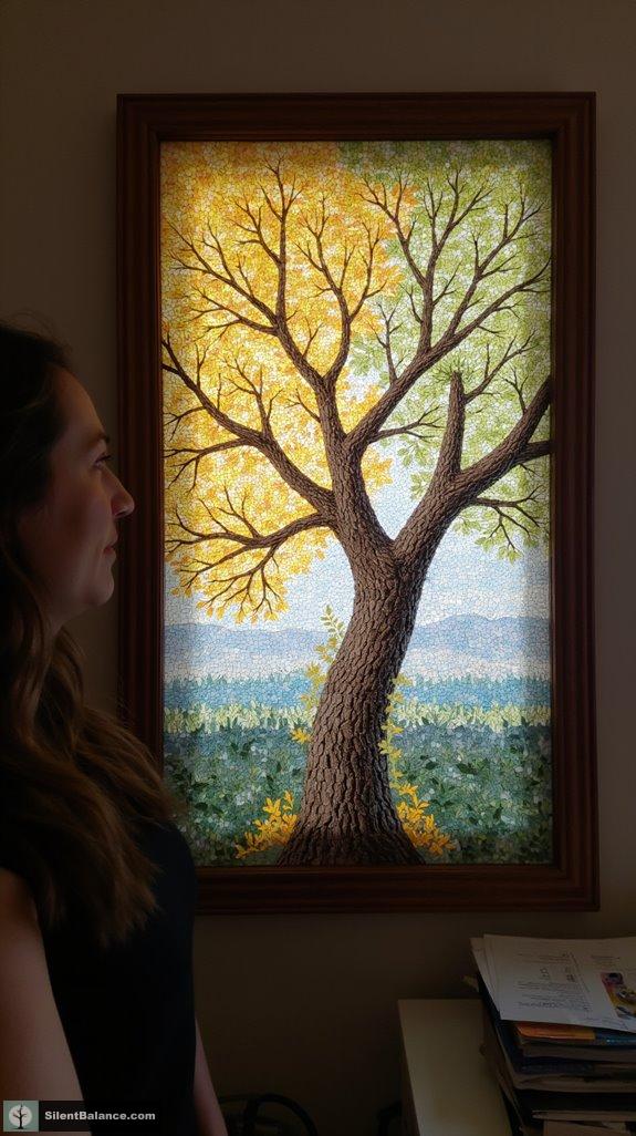 enchanting larch tree mosaic