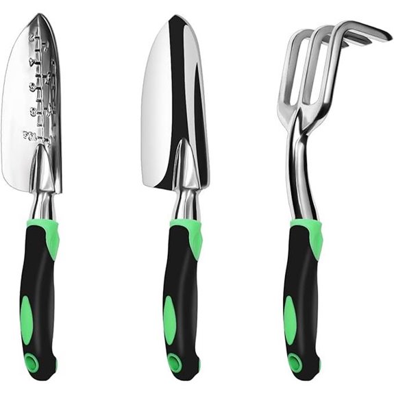 Gardening Tool Set (3 Pack) with Ergonomic Handles