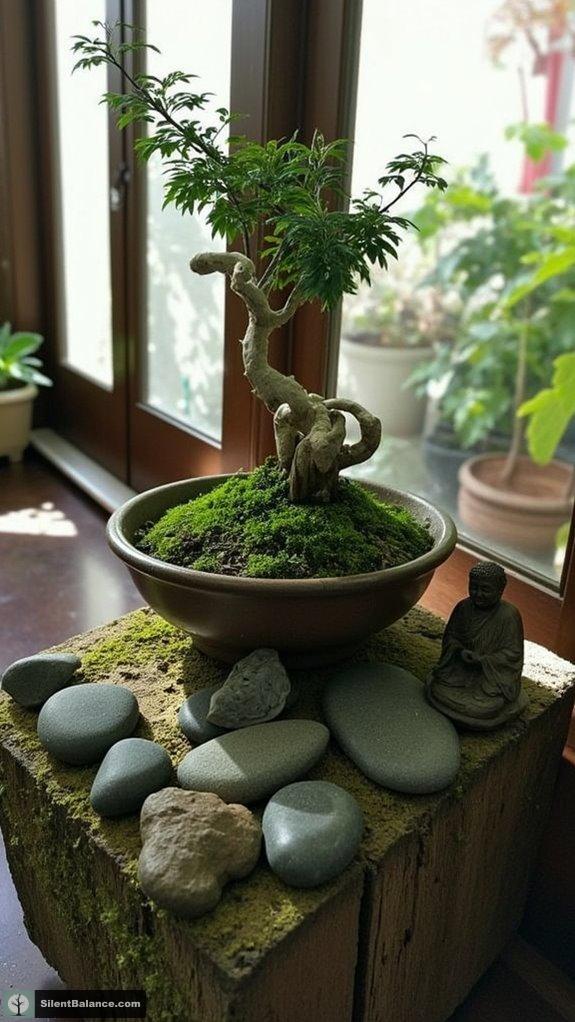 eye catching bonsai display elements