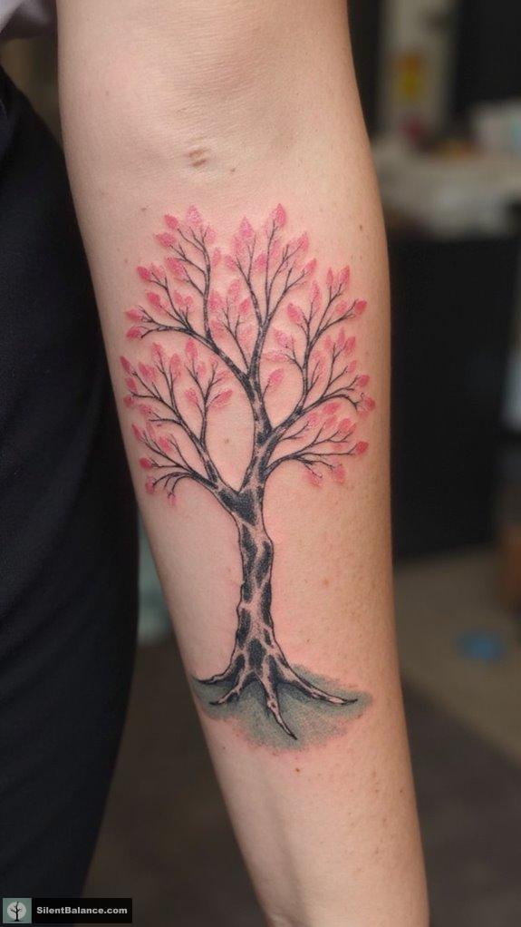 fleeting cherry blossom tattoos