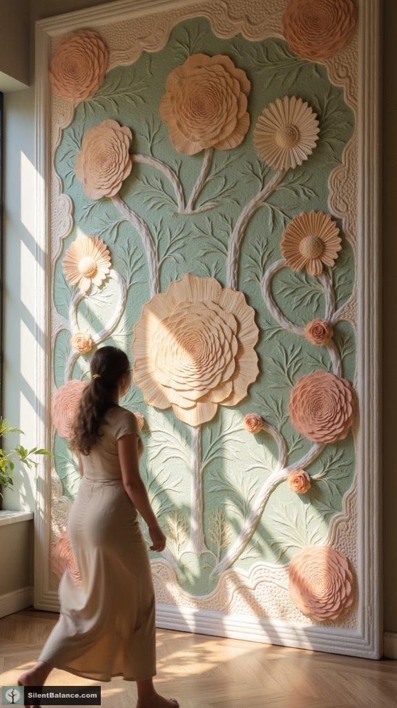 floral relief panels decor
