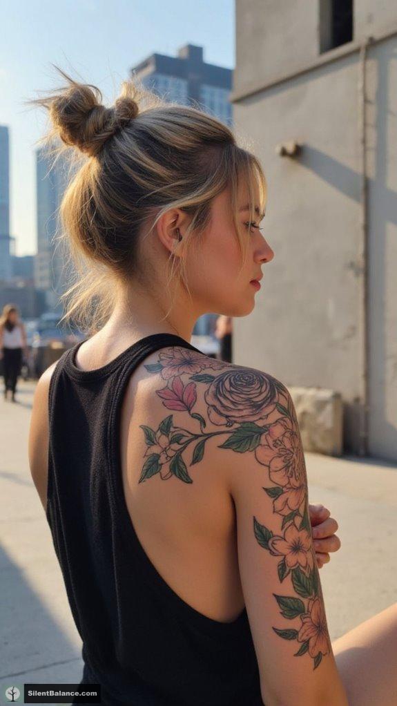 floral tattoos blend elegance