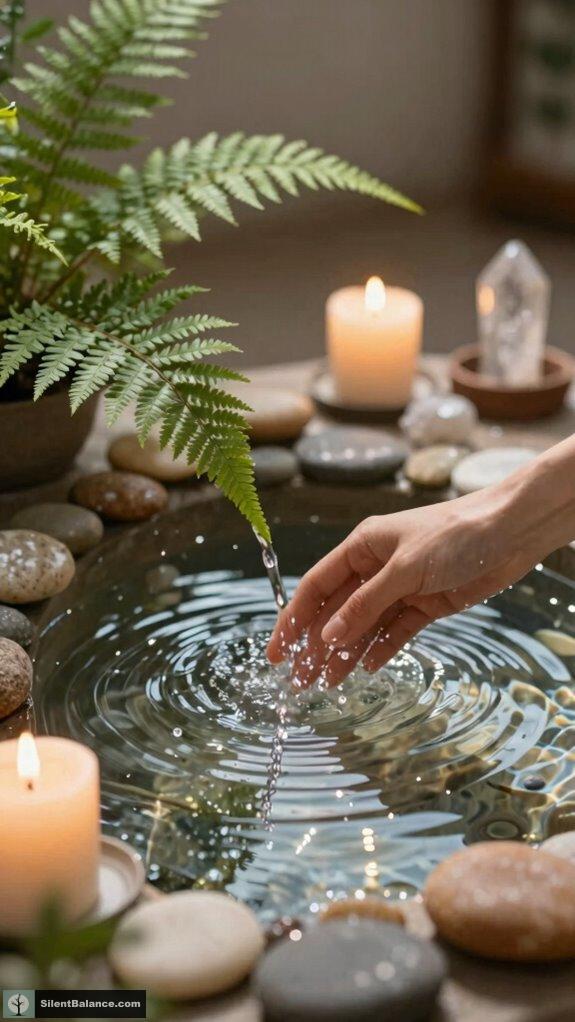flowing water nurtures spiritual grounding