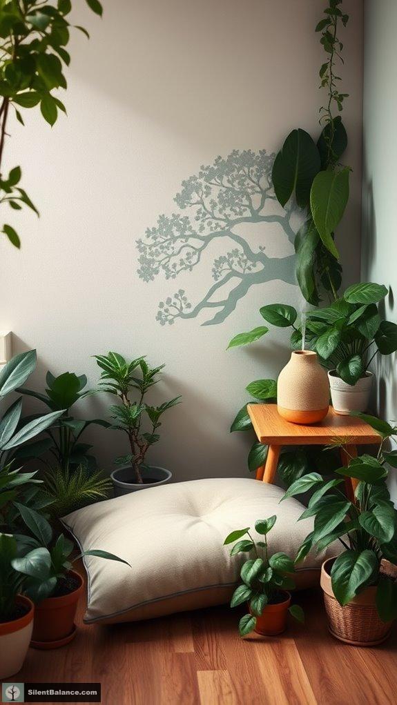 forest inspired meditation spaces