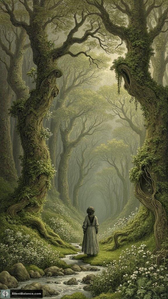 forest solitude art reflection