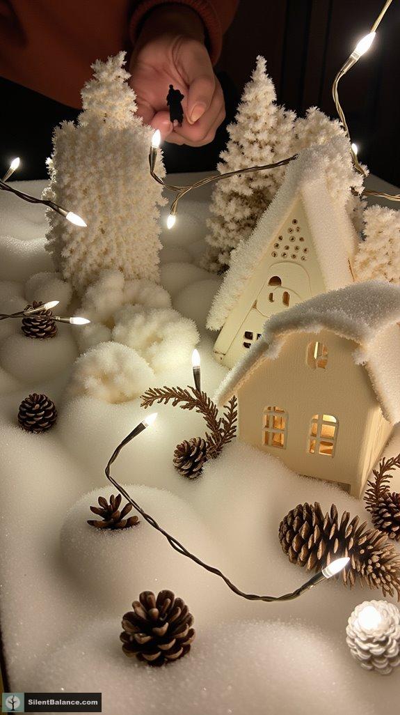 frosted houses create enchantment