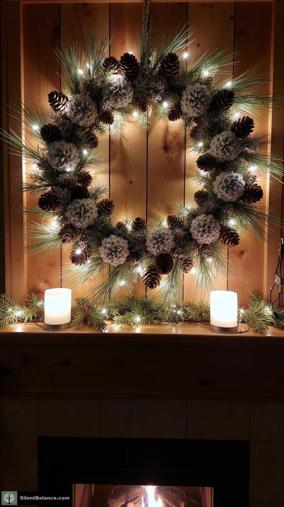 frosted pinecone winter decor