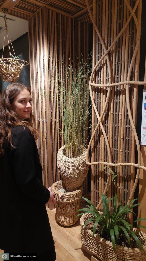 geometric bamboo root arrangements