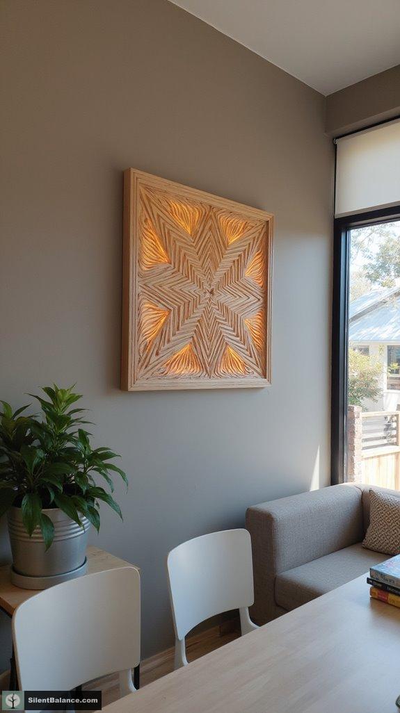 geometric basswood art exploration
