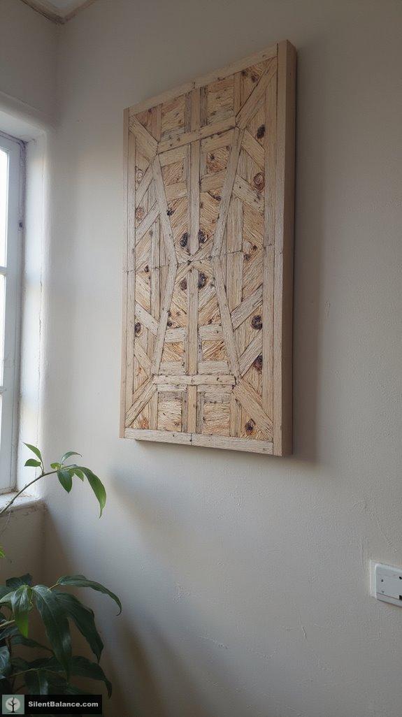 geometric birch bark art