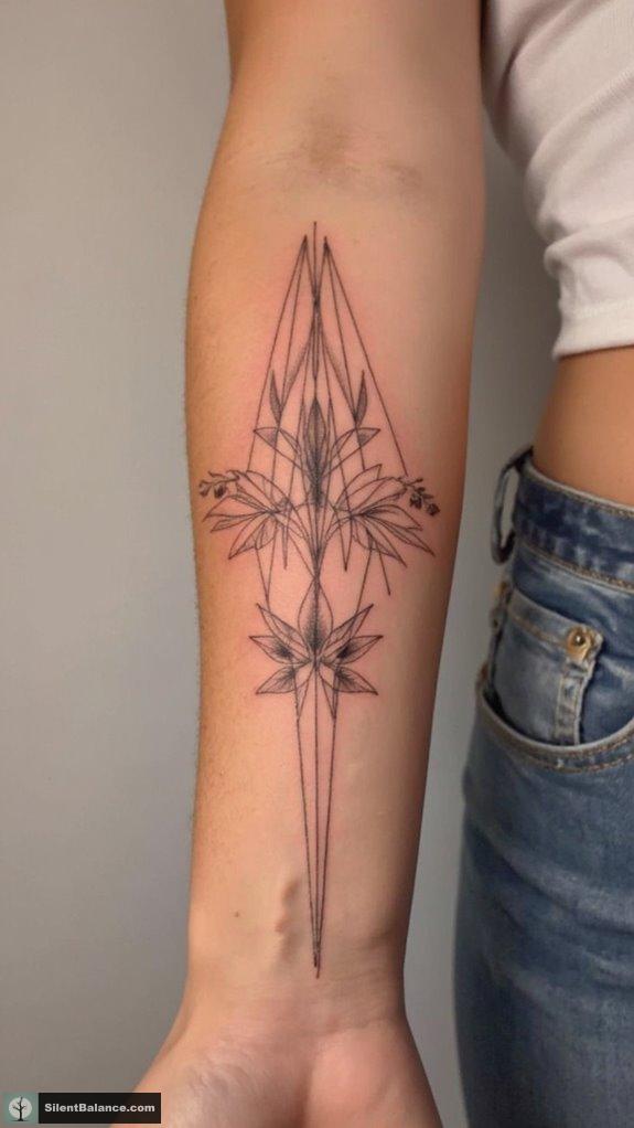 geometric maple floral fusion