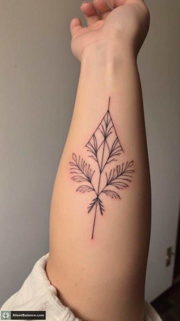 geometric nature inspired tattoo designs