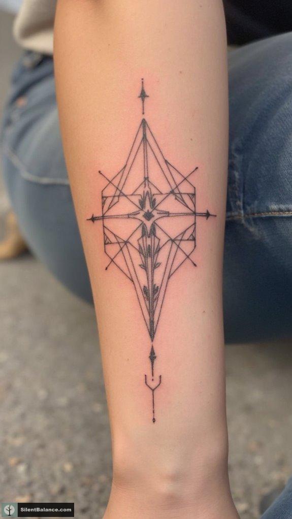 geometric nature tattoo fusion