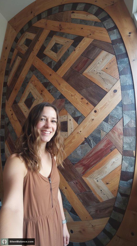 geometric reclaimed wood patterns