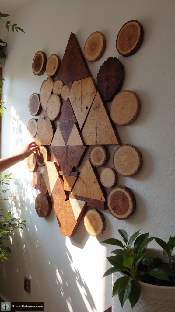 geometric wood slice designs