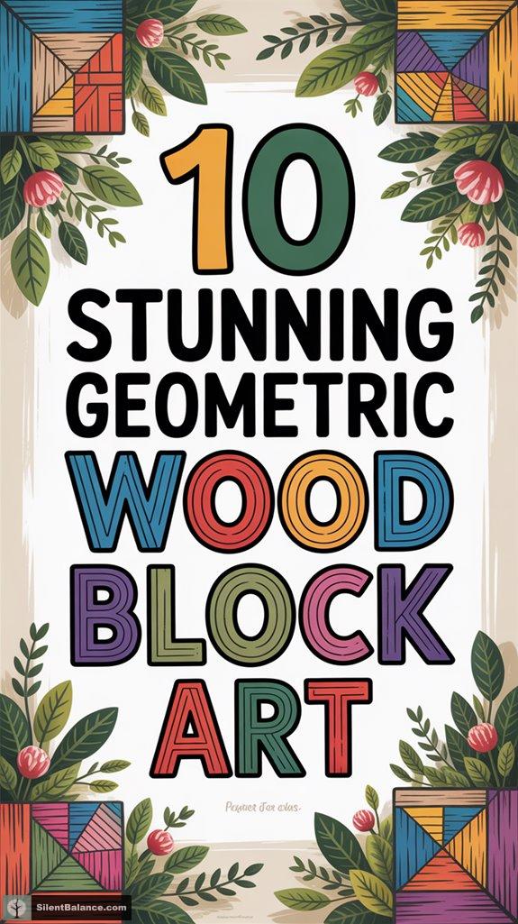 geometric wooden block artwork