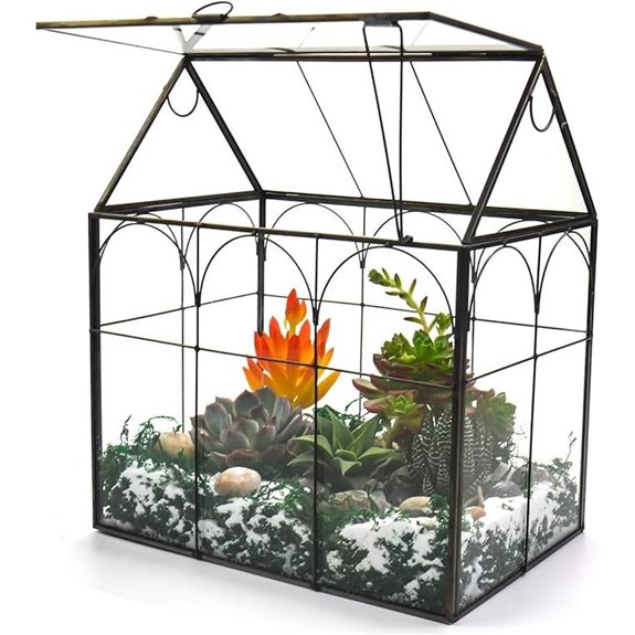 Glass Terrarium with Lid for Plants (8.7x5.9x10.6)