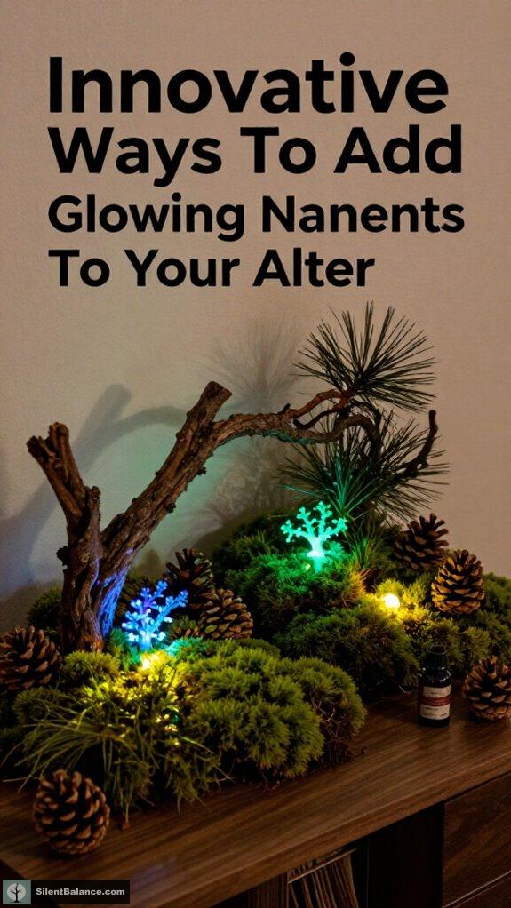glowing nature inspired altar decor