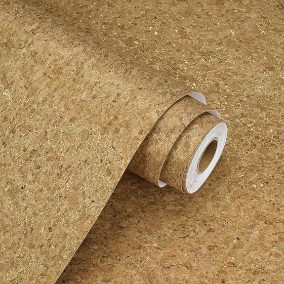 Westick Gold Cork Fabric Self-Adhesive Wallpaper