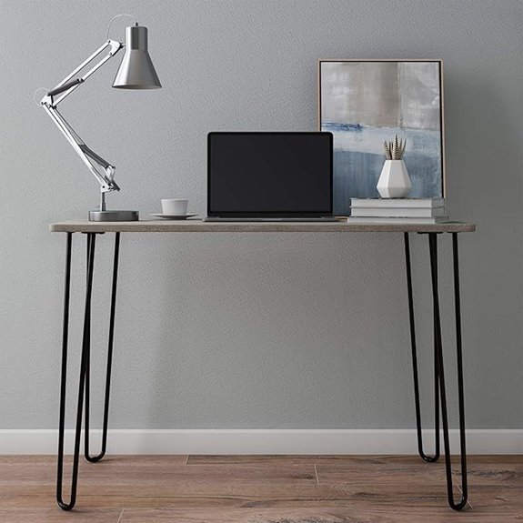 Modern Industrial Desk with Hairpin Legs