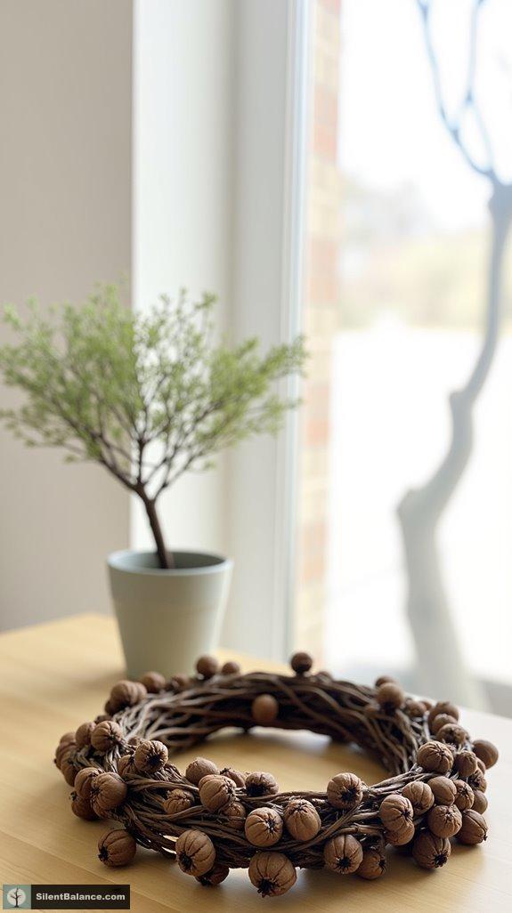 handcrafted nature inspired wreath