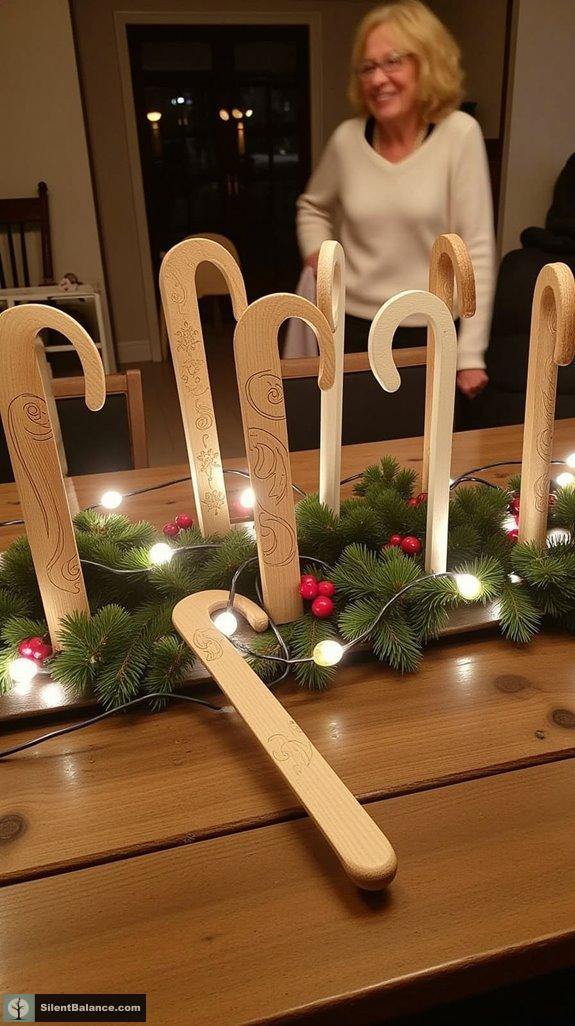 handcrafted wooden holiday decor