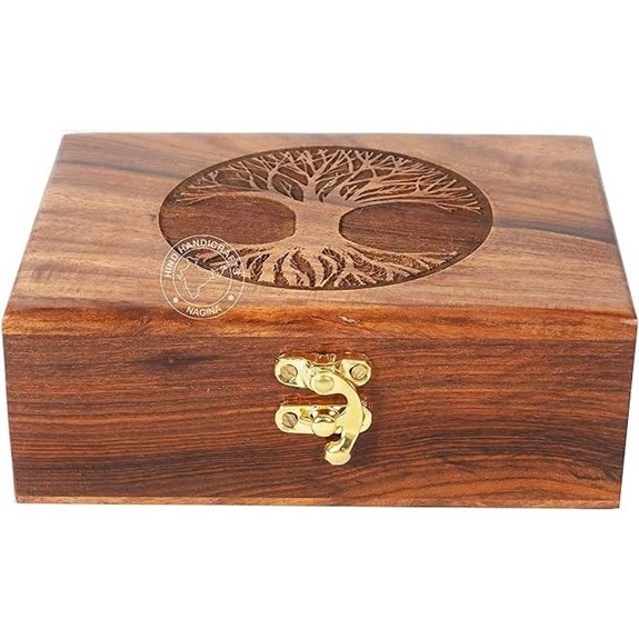 Handmade Rosewood Tree of Life Keepsake Box