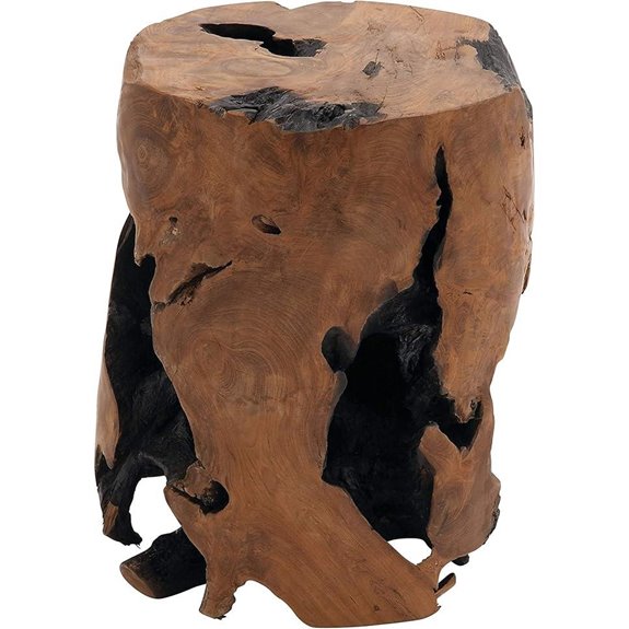 Deco 79 Handmade Teak Live Edge Accent Table