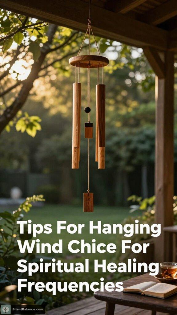 hanging wooden wind chimes